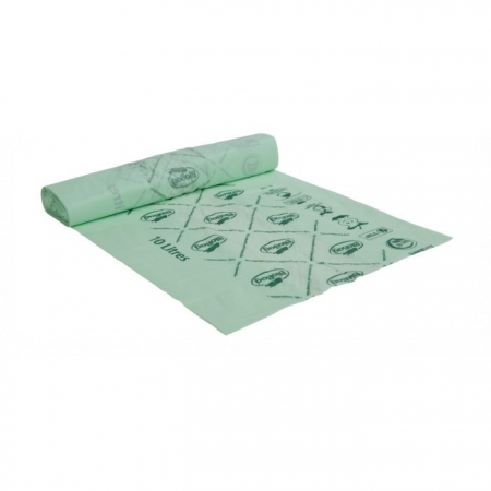 BIOBAG Worki na odpady Organiczne w 100% Biodegradowalne i Kompostowalne 10L Rolka 25 sztuk